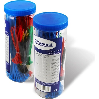 Кутия с кабелни връзки цветни 100х2, 5мм-150 броя и 200х3, 5мм-150 (c365-172)