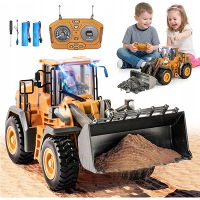 Lean Toys Dálkově ovládaný buldozer žlutý se zvukem 1:20