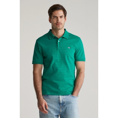 Gant Texture stripe Polo deep green