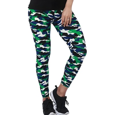 HARAHU Legíny Camouflage Zelená