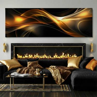 Obraz na plátně - Sonáta solárního záblesku FeelHappy.cz Vyberte rozměr obrazu (šířka x výška): 150 x 50 cm