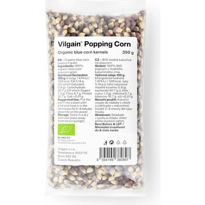 Vilgain Kukurica na popcorn BIO 350 g
