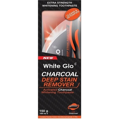 White Glo Deep Stain Remover Charcoal 100 ml