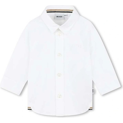 Boss Бебешка памучна риза boss в бяло (j50586.86.94)