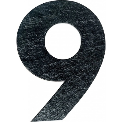 Domové číslo „9“, 150 × 106 mm, bridlice, 1725