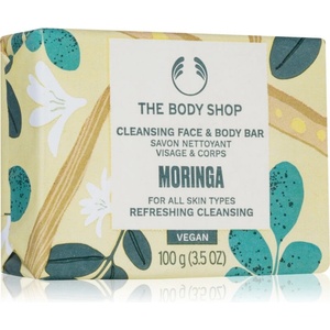 The Body Shop Moringa Cleansing Bar твърд сапун за лице и тяло 100 гр