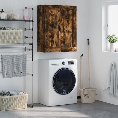 vidaXL Стенен шкаф опушен дъб 69, 5x34x90 см инженерно дърво (830401)