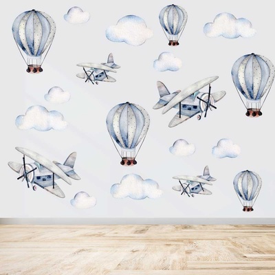 Decono Детски Фототапет Сини Балони