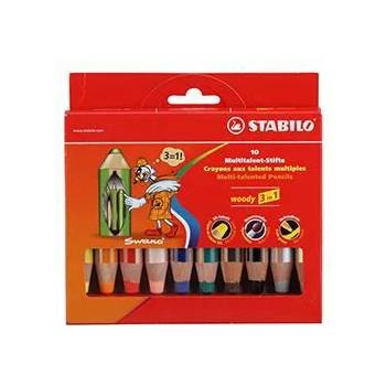 Image 1 of STABILO Цветни моливи Woody 10 цвята