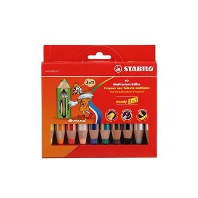 STABILO Цветни моливи Woody 10 цвята