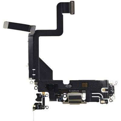AppleKing nabíjecí a audio flex konektor pro iPhone 14 Pro - zlatý