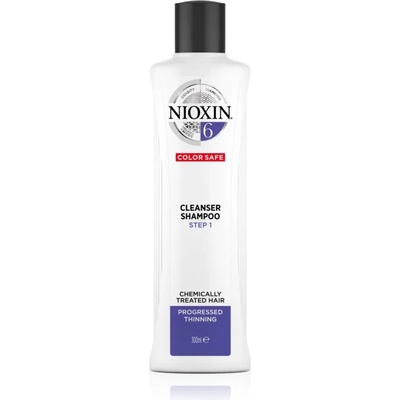Nioxin System 6 Color Safe Cleanser Shampoo почистващ шампоан за химически третирана коса 300ml