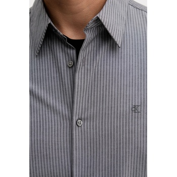 Calvin Klein Риза Calvin Klein в сиво с кройка по тялото с италианска яка LV04LD135G (LV04LD135G)