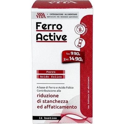 Paladin Pharma Sanavita Ferro Active Желязо + Фолиева киселина, 14 сашета, Paladin Pharma (551175 (50045) PP)