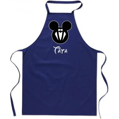 Povidlo.cz Zástěra Mouse Táta Kralovská modrá
