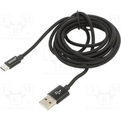 Savio CL-129 USB typu C - USB 2.0 typu A, 2m