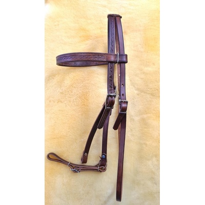 MONTANA westernová s rovnou čelenkou sv.hnědá – Zboží Mobilmania