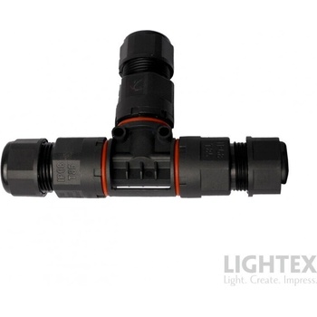 Lightex Кабелен T-конектор IP68 черен за кабел 3х0.5-2.5мм2 - Lightex (851AS0002120)