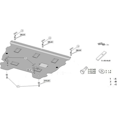 Kryt pod motor FORD MONDEO IV Saloon - Plech - 8595698043474