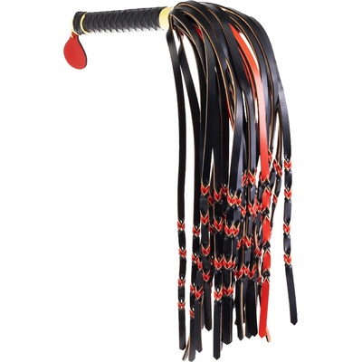 Sevanda Braided Tail Flogger Red & Black