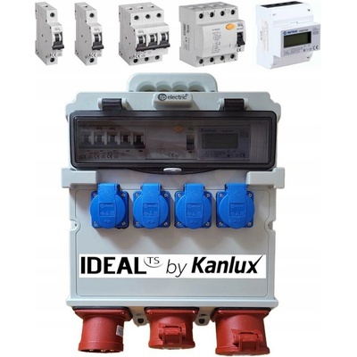 Staveništní rozvaděč elektrický přenosný RBS N2WRLP 4x230V 16A 32A S ELEKTROMĚREM