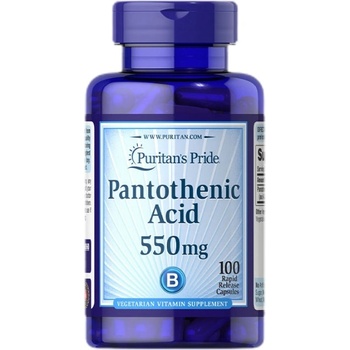 Image 1 of Puritan's Pride Pantothenic Acid 550 mg Rapid Release [100 капсули]
