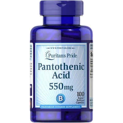 Puritan's Pride Pantothenic Acid 550 mg Rapid Release [100 капсули]