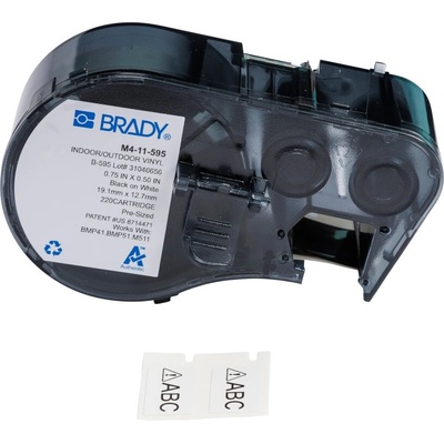 Brady M4-11-595 / 176804, 19.05 mm, Vinyl, черно копиране / бял фон (176804)