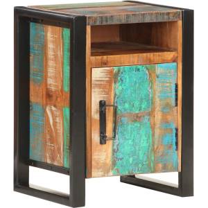 vidaXL Нощно шкафче, 40x35x55 см, регенерирано дърво масив (321568)