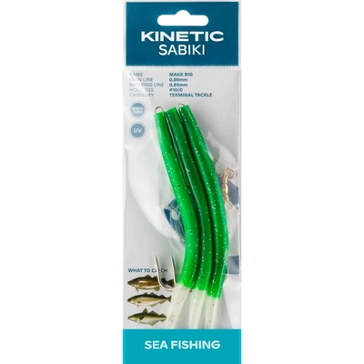Kinetic Návazec Sabiki Makk Glow Green Splatter vel.10 3 ks