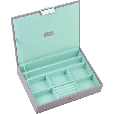 Stackers Ковчеже за бижута Stackers с капаче cлassic сиво-ментово (73545)