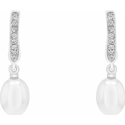 Eppi náušnice s perlami a diamantmi Lucretia E31108