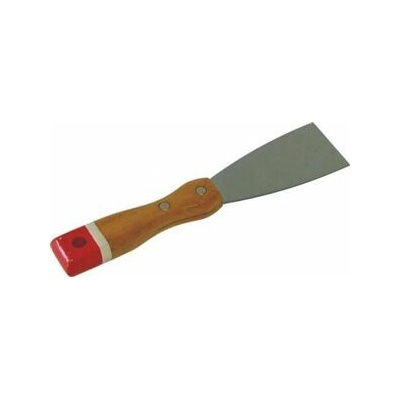 Špachtle nerezová 80 mm, dřevěná, nýtovaná rukojeť, Profi