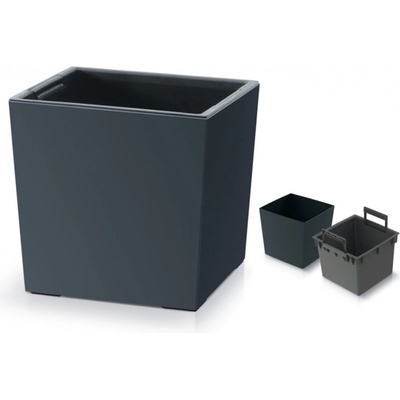Prosperplast Květináč URBI SQUARE LOW 30 cm antracit