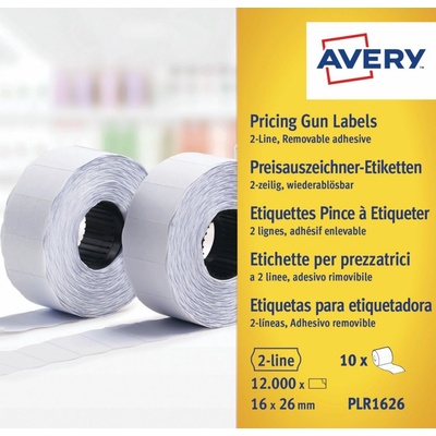 Avery Zweckform PLR1626 Etikety do etiketovacích kleští 26x16mm 1200 ks bílá
