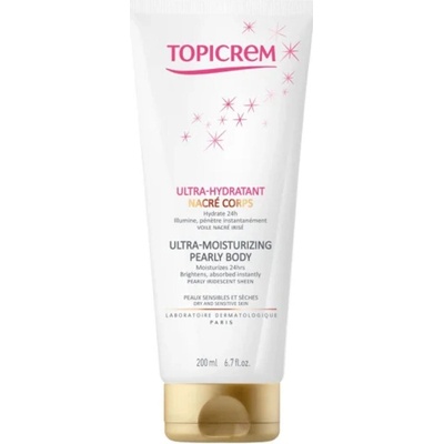 Topicrem UH BODY Ultra-Moisturizing Pearly Body telové mlieko na citlivú pokožku s perleťovým leskom 75 ml
