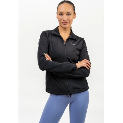 Nebbia Elite Essentials mikina na zip s odleskem Sleek 481 Black Černá – Zboží Dáma