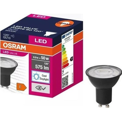Ledvance LED Žiarovka VALUE PAR16 GU10/6,9W/230V 6500K 120° čierna P225237