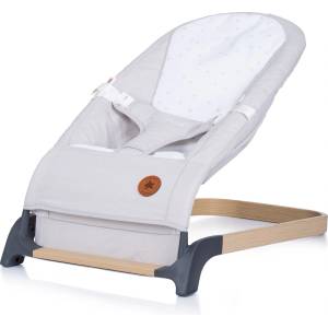 Chipolino Бебешки шезлонг Chipolino - Ноа, Платина и Дърво (SHENH0222PL)
