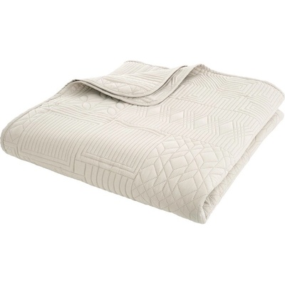 Catherine Lansfield Бежово капитонирано покривало за легло 220x230 cm Folkstone Geo - Catherine Lansfield (BD/59818/W/22023/NT)