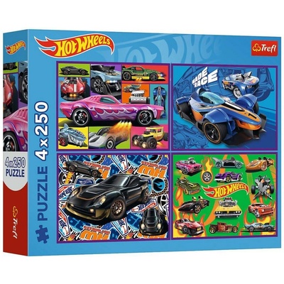 Trefl 4x250 Hot Wheels 250 dielov