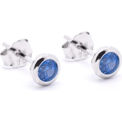 Rafity stříbrné náušnice s akvamarínem E0164PZ-01