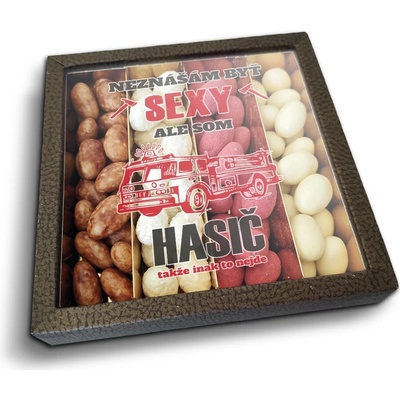 Sablio Mandle v čokoláde Neznášam byť sexy ale som hasič 4 x 80 g