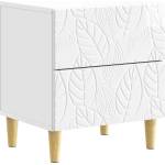 vidaXL Нощно шкафче Бял гланц 43 x 34, 5 x 48 см Инженерна дървесина (894993)