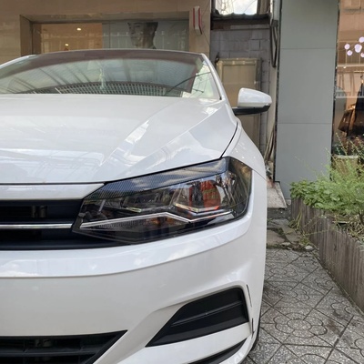 Вежди за фарове Volkswagen Polo (2019+) - черен гланц (A-VW-0154)