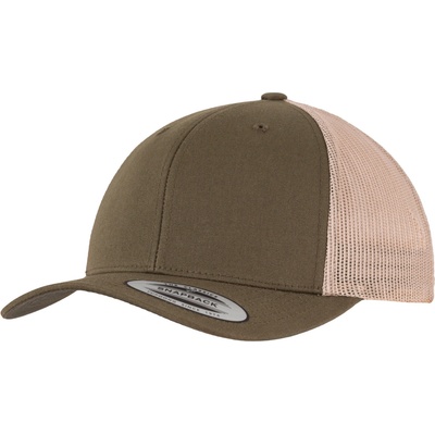 Flexfit 6606/6606T Trucker Vintage COT556606x9699-moss green/ Zelená mechová/khaki