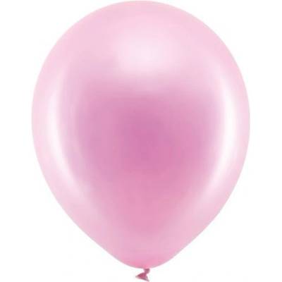Party Deco Латексови Балони Металик, Розово - 30 см (rb30m-081)