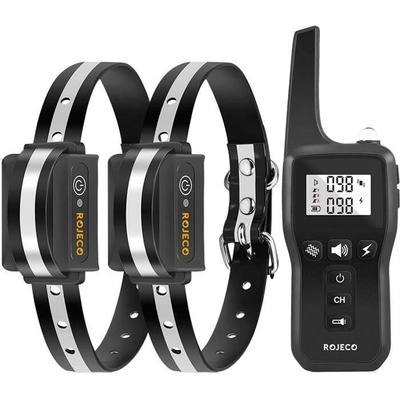 Rojeco PD529 1000m výcvikový obojek pro psy se 2 obojky (černý)