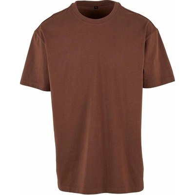 Build Your Brand pánske tričko Heavy Oversize Tee čokoládové