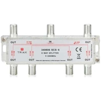 Rozbočovač 1-6 TRIAX SCS - 6 WAY 5-2400 MHz (R F 1-6 TRIAX)